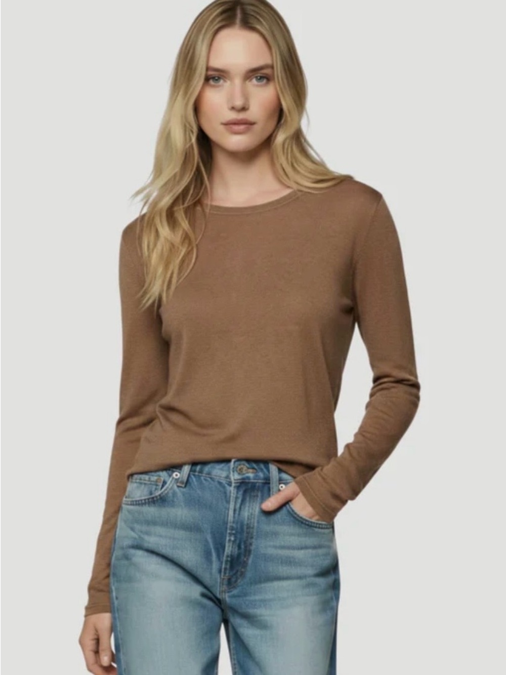 $300 WOMEN 2 MEDIUM (bust 40”) MAJESTIC FILATURES 100% CASHMERE DELUXE TEESHIRT